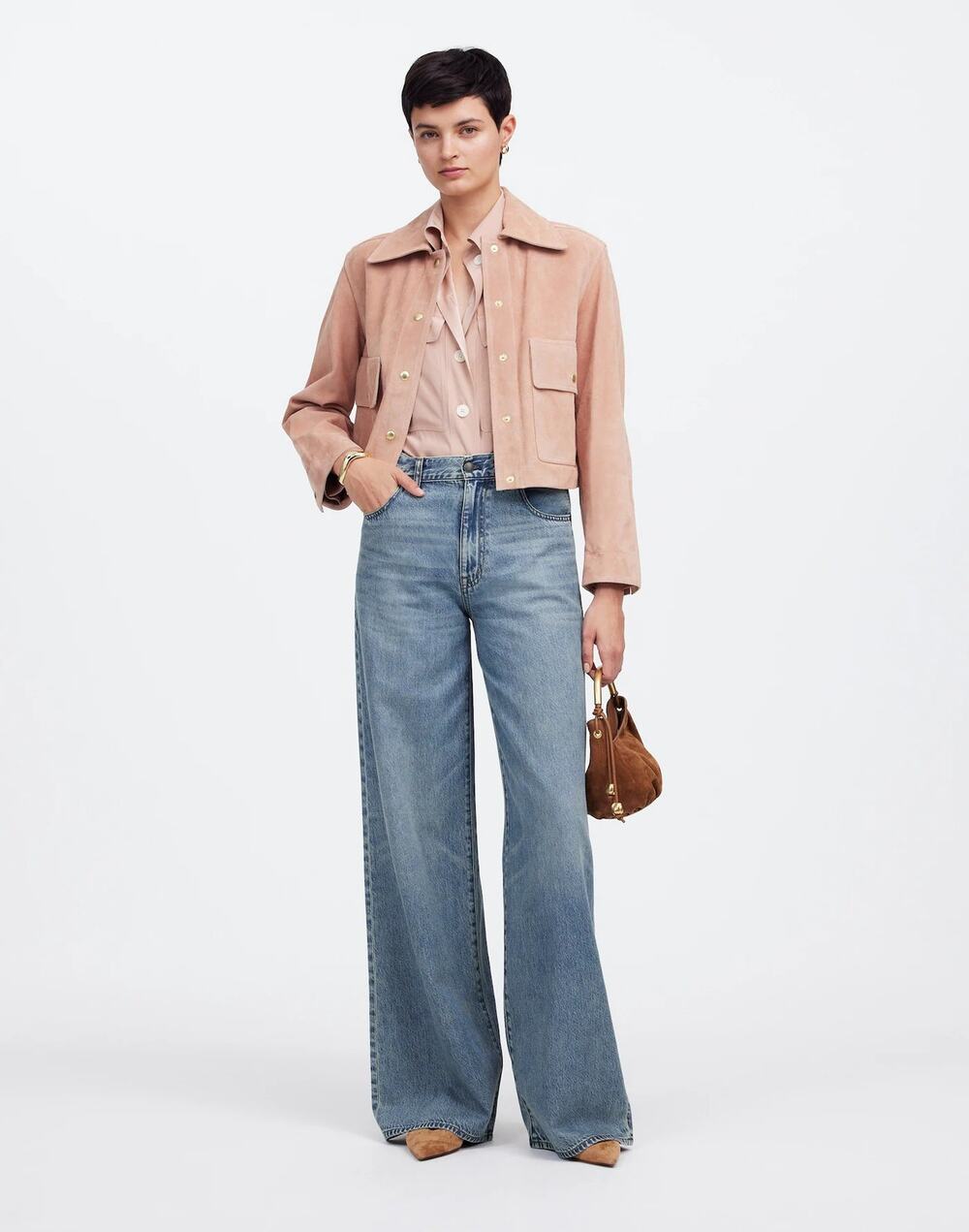 Madewell Superwide-Leg Jeans Blue Airy Denim High Rise Sz 32
